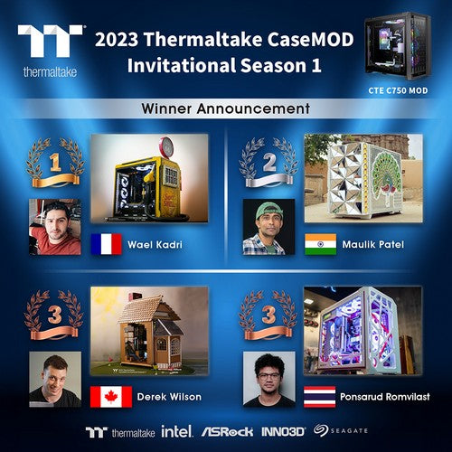 Thermaltake Announces Top 3 Winners of  2023 Thermaltake CaseMOD Invitational Season 1