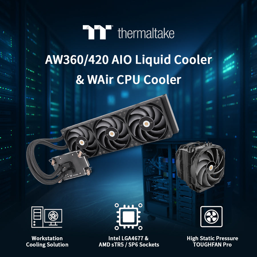 Thermaltake Launches AW360/420 AIO Liquid Cooler and WAir CPU Cooler for Workstations  Workstation Cooling Without Limits