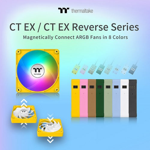 Thermaltake CT EX ARGB Sync PC Cooling Fan Releases 4 New Colors  Stylish, Durable, High-Performance Cooling for Every Build
