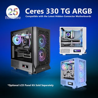 Thermaltake Reveals the Ceres 330 TG ARGB Mid Tower Chassis, Compatible with the Latest ATX Hidden-Connector Motherboards