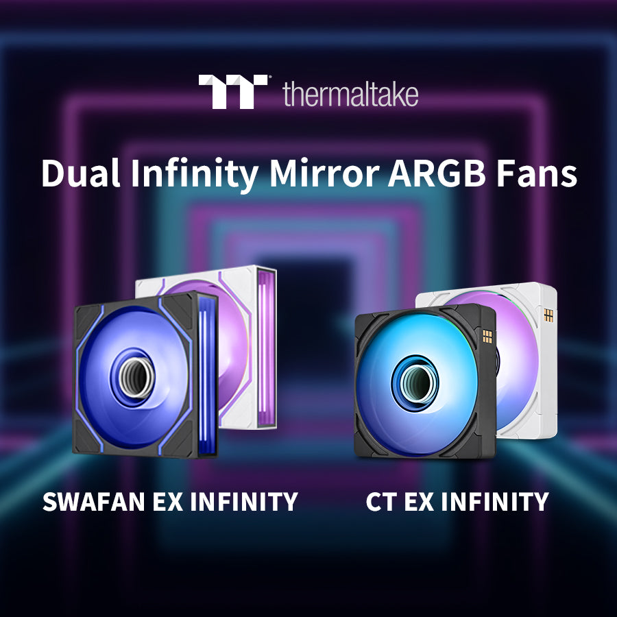 Thermaltake Launches SWAFAN EX INFINITY and CT EX INFINITY ARGB Sync Fans  Dual Infinity Mirror Lighting Redefines ARGB Fan Aesthetics