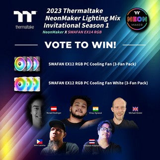 2023 Thermaltake NeonMaker Lighting Mix Invitational Season 1 Final Voting Starts Today Vote Now For a Chance to Win SWAFAN EX!