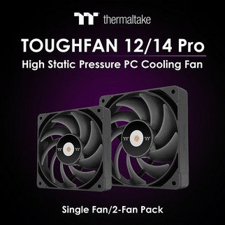 Thermaltake Introduces the New TOUGHFAN 12/14 Pro PC Cooling Fan Maximum Airflow Efficiency with Minimized Noise Levels