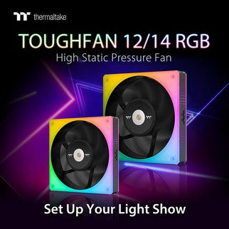 Thermaltake Launched the TOUGHFAN 12/ 14 RGB High Static Pressure Fan  Pull Up Your Light Show