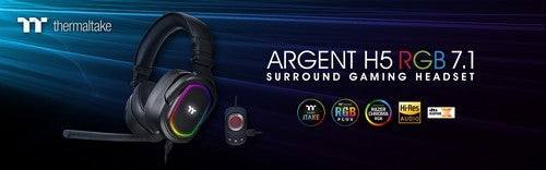 Thermaltake Announces ARGENT H5 RGB 7.1 Surround Gaming Headsets, now Available for Purchase Game with Modern Aesthetics