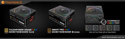 曜越即将发表Toughpower Grand RGB全模金牌和Smart Pro RGB全模铜牌(650W/750W/850W)系列电源 一指玩转色彩美学 CES 2017缤纷登场