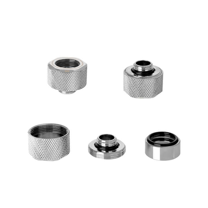 Pacific M-Pro G1/4 PETG 16mm Fitting Kit- Chrome