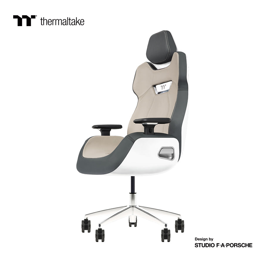 ARGENT E700 Real Leather Gaming Chair (Glacier White with Slate Gray) Design by Studio F. A. Porsche