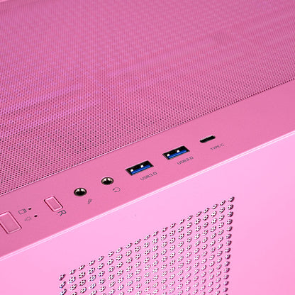 View 270 Plus TG ARGB Bubble Pink Mid Tower Chassis