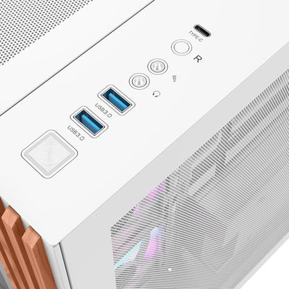 View 380 WS ARGB Snow Mid Tower Chassis
