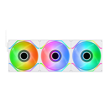 SWAFAN 120 EX INFINITY ARGB Sync PC Cooling Fan - Snow (3-Fan Pack)
