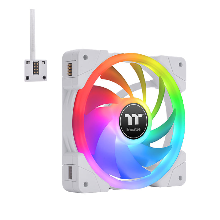SWAFAN EX14 RGB PC Cooling Fan White TT Premium Edition (3-Fan Pack)