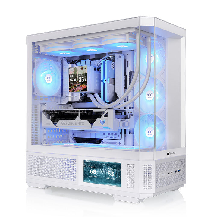 View 370 TG ARGB Snow Mid Tower Chassis