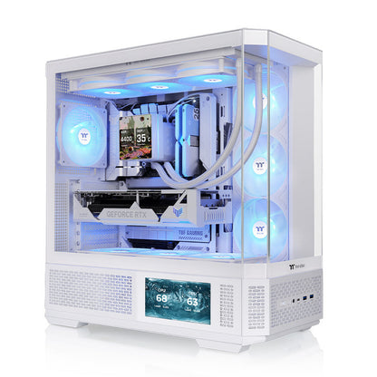 View 370 TG ARGB Snow Mid Tower Chassis