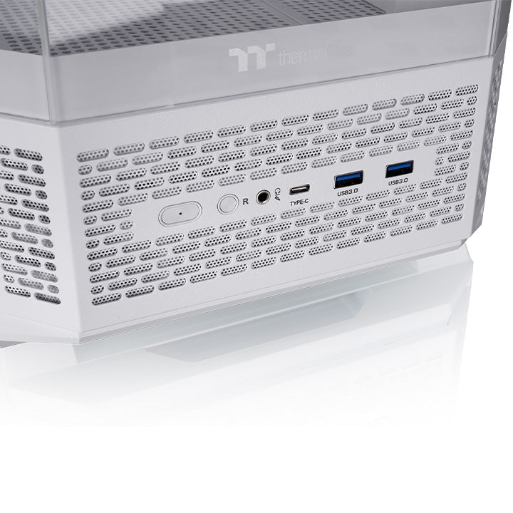 View 370 TG ARGB Snow Mid Tower Chassis